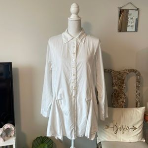 Asymmetric Oversized Button Down